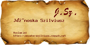Jánoska Szilviusz névjegykártya